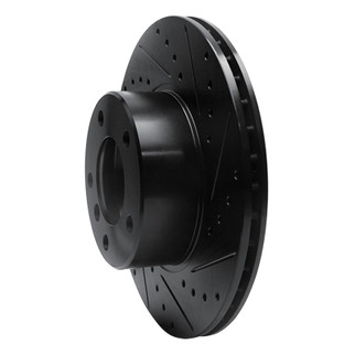 R1 96-03 BMW 525I (USA/Canada) Front Right Drilled & Slotted Black Brake Rotor