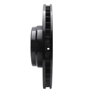 R1 95-01 BMW 750IL Front Right Drilled & Slotted Black Brake Rotor
