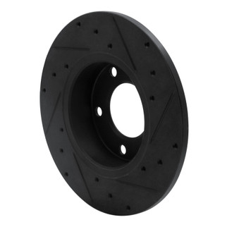 R1 95-98 BMW Z3 Front Left Drilled & Slotted Black Brake Rotor