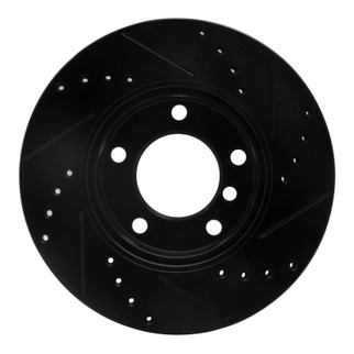 R1 91-06 BMW 325I (USA/Canada) Front Left Drilled & Slotted Black Brake Rotor
