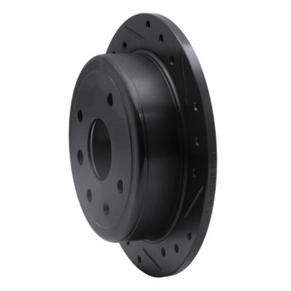 R1 04-10 Chevrolet Optra (USA/Canada) Rear Right Drilled & Slotted Black Brake Rotor