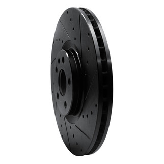 R1 16-26 Polestar Polestar 2 Front Right Drilled & Slotted Black Brake Rotor