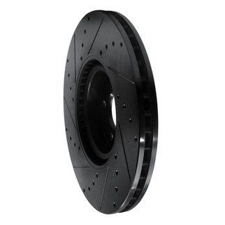 R1 16-26 Polestar Polestar 2 Front Right Drilled & Slotted Black Brake Rotor