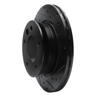 R1 02-06 Dodge Sprinter 2500 Front Right Drilled & Slotted Black Brake Rotor