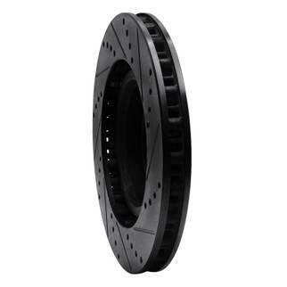 R1 92-02 Dodge Viper Front Left Drilled & Slotted Black Brake Rotor