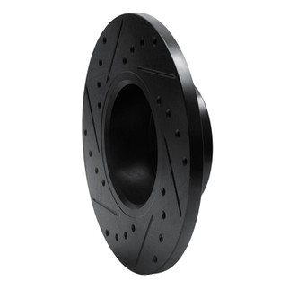 R1 74-79 Lotus Elite Front Right Drilled & Slotted Black Brake Rotor