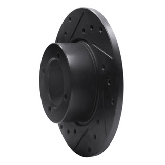 R1 67-74 Opel Manta Front Left Drilled & Slotted Black Brake Rotor