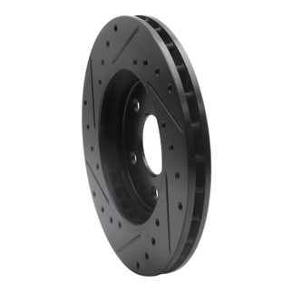 R1 95-00 Chrysler Sebring Front Right Drilled & Slotted Black Brake Rotor