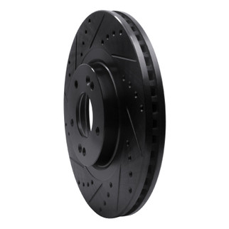 R1 15-20 Kia Sorento Front Left Drilled & Slotted Black Brake Rotor