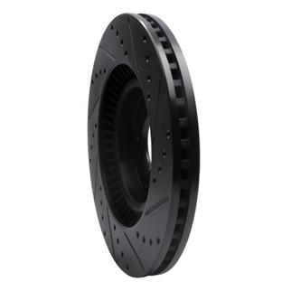 R1 15-20 Kia Sorento Front Left Drilled & Slotted Black Brake Rotor