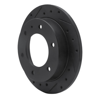 R1 88-95 Isuzu AMIGO Rear Left Drilled & Slotted Black Brake Rotor