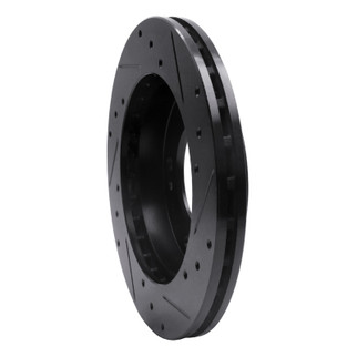 R1 95-02 Kia Sportage (USA/Canada) Front Left Drilled & Slotted Black Brake Rotor