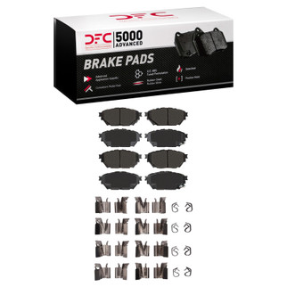 DFC 12-20 Freightliner FL360 (Mexico) Front/Rear 5000 Adv Semi Metallic Brake Pads & Hardware Kit