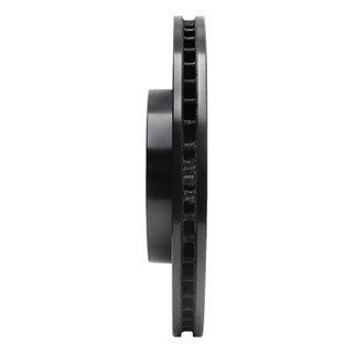R1 10-13 Kia Forte Front Left Drilled & Slotted Black Brake Rotor