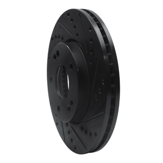 R1 07-10 Kia Rondo (Canada) Front Right Drilled & Slotted Black Brake Rotor