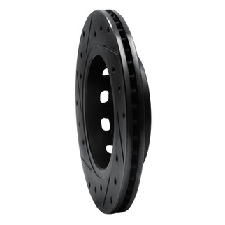 R1 94-00 Kia Spectra Front Right Drilled & Slotted Black Brake Rotor