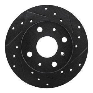 R1 88-92 Daihatsu CHARADE Front Right Drilled & Slotted Black Brake Rotor