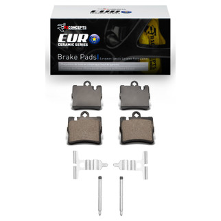R1 00-03 Mercedes-Benz CL55 AMG Rear Euro Ceramic Pads & Hardware Kit