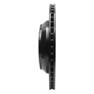 R1 17-19 Genesis G90 Rear Left Drilled & Slotted Black Brake Rotor