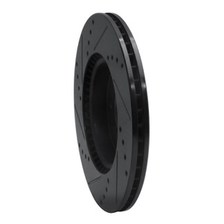 R1 17-22 Hyundai Ioniq Front Right Drilled & Slotted Black Brake Rotor