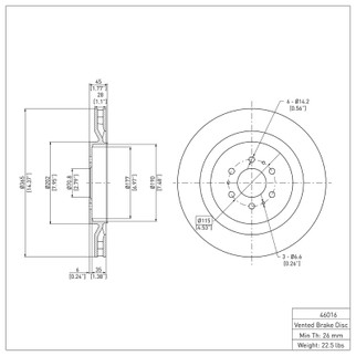 DFC 04-11 Cadillac CTS Rear Brake Rotor