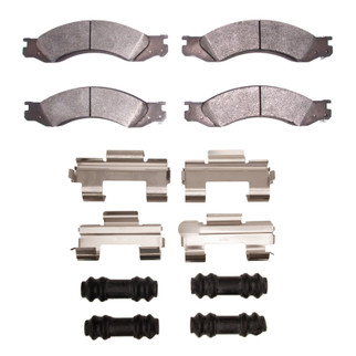 DFC 04-10 Chevrolet C5500 Kodiak Rear 5000 Advanced Semi Metallic Brake Pads and Hardware Kit