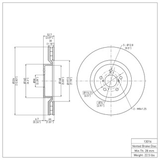 DFC 13-17 Subaru WRX STI Front Brake Rotor