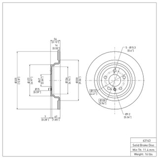 DFC 12-18 Mercedes-Benz ML250 Rear Brake Rotor