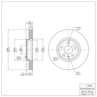 DFC 08-12 Audi A5 Front Brake Rotor