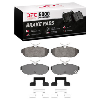 DFC 12-14 Ford Mustang Rear 5000 Advanced Low Metallic Brake Pads and Hardware Kit