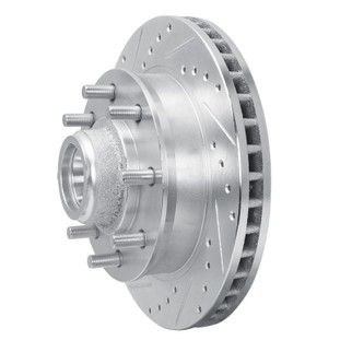R1 1988-1996 Chevrolet C2500 Front Left Drilled & Slotted Silver Brake Rotor