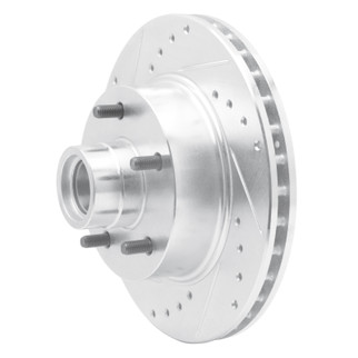 R1 1970-1981 Buick Estate Wagon Front Left Drilled & Slotted Silver Brake Rotor
