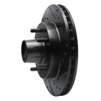 R1 1982-1995 Buick Regal Front Right Drilled & Slotted Black Brake Rotor