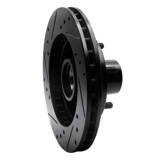 R1 1982-1995 Buick Regal Front Right Drilled & Slotted Black Brake Rotor