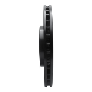 R1 2012-2025 Dodge Durango Front Left Drilled & Slotted Black Brake Rotor