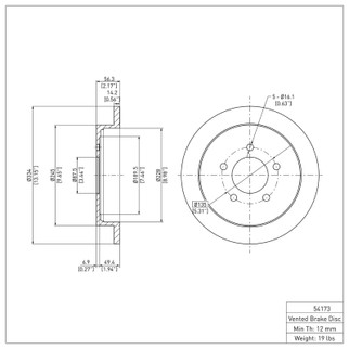 DFC 97-04 Ford F-150 RWD Rear Brake Rotor