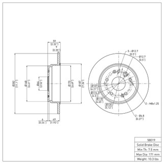DFC 99-11 Acura TL Rear Brake Rotor