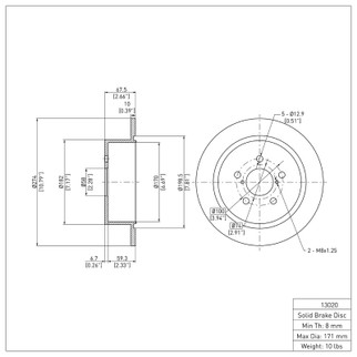 DFC 05-09 Subaru Legacy Rear Brake Rotor