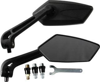 Gt Style Composite Mirrors Black Pair