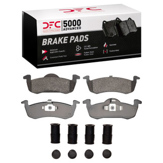 DFC 07-16 Ford Expedition Rear 5000 Advanced Semi Metallic Brake Pads and Hardware Kit