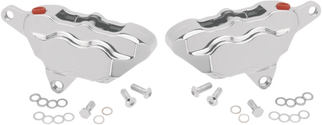 4 Pist Front Dual Caliper Kit Chrome 84-99 W/ 11.5" Rotor