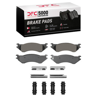 DFC 97-04 Dodge B1500 Front 5000 Advanced Semi Metallic Brake Pads and Hardware Kit