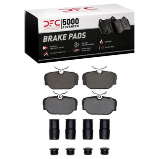 DFC 84-91 BMW 325e Front 5000 Advanced Low Metallic Brake Pads and Hardware Kit