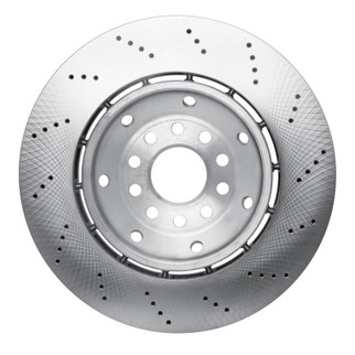 DFC 03-04 Audi RS6 Left Front Drilled Hi-Carbon Alloy Geomet Coated Rotor