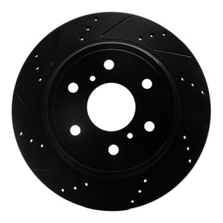 DFC 07-20 Cadillac Escalade ESV Rear Left Drilled & Slotted Black Brake Rotor