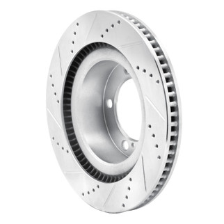 DFC 07-22 Lexus LX570 Front Right Drilled & Slotted Silver Brake Rotor
