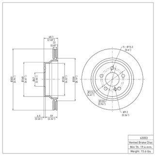 DFC 03-17 Mercedes-Benz CLS400 Rear Brake Rotor