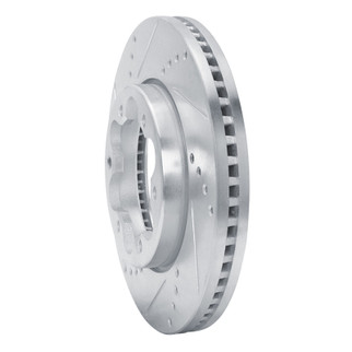 R1 2006-2019 Toyota HiAce (Mexico) Front Left Drilled & Slotted Silver Brake Rotor