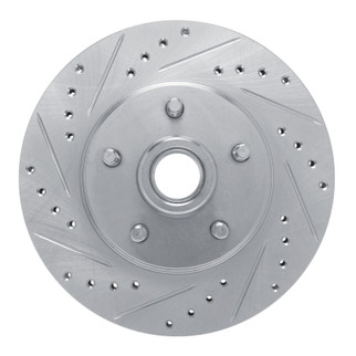 R1 1968-1973 Ford Fairlane Front Left Drilled & Slotted Silver Brake Rotor