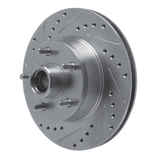 R1 1968-1973 Ford Fairlane Front Left Drilled & Slotted Silver Brake Rotor